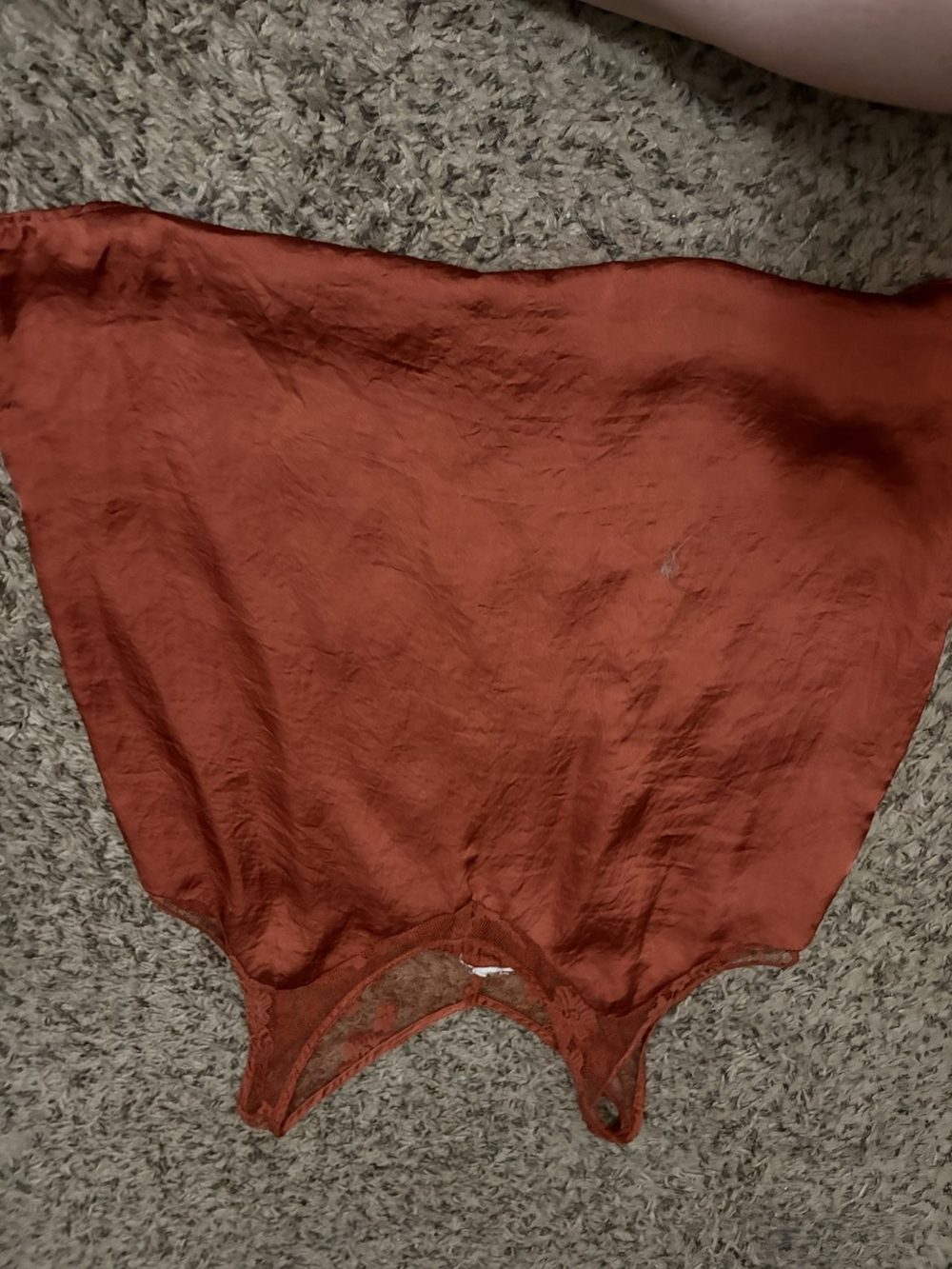 Women's Satin Tank Top - Rust